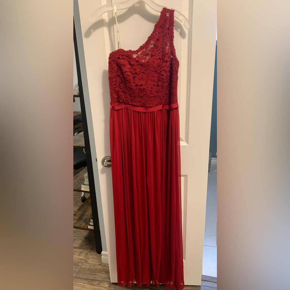 David’s Bridal One Shoulder Bridesmaids Dress